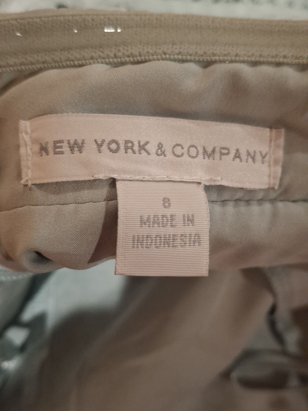 New York & Company Strapless Mint Pleated A-Line Dress - Picture 4 of 16